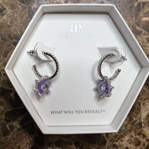 NWT Bomb Party Lavender Topaz Earrings